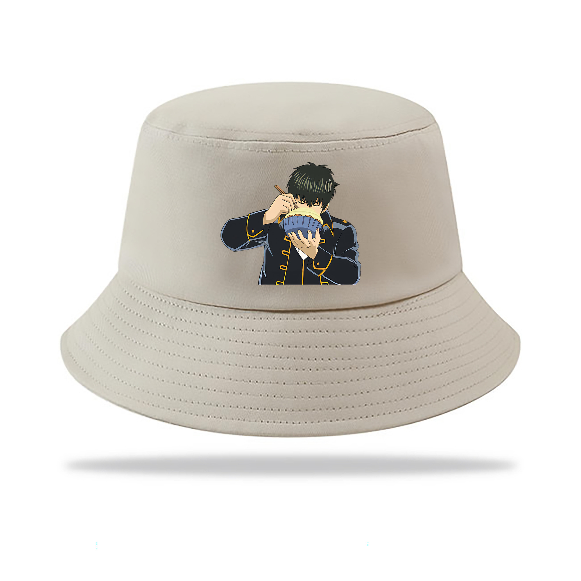 （画像用） ぎんたま 坂田銀時（さかたぎんとき） 神楽 志村新八（しむら しんぱち） GINTAMA Sakata Gintoki Kagura Shimura Shinpachi アウトドア日除けバケットハット